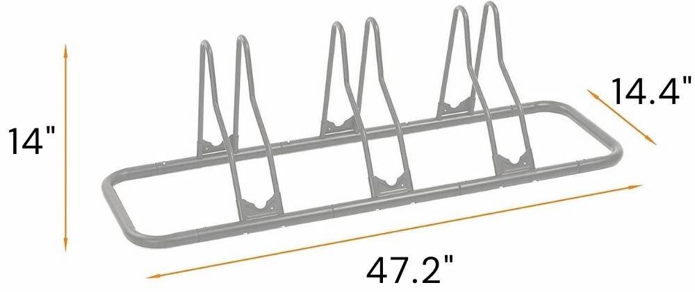 Bike Floor Parking Rack (3 Bike)