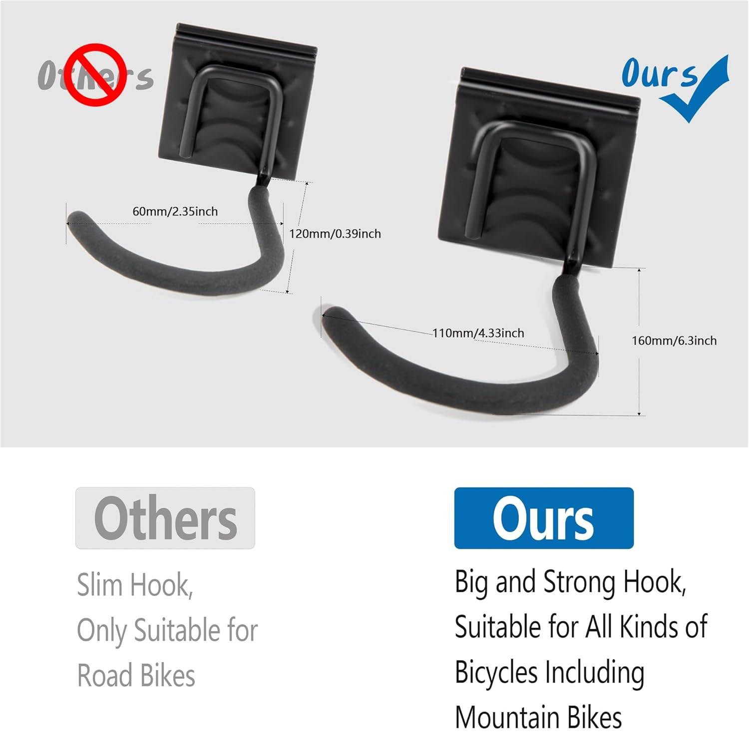 Bike Hooks For Wall (4 Bike): image 4